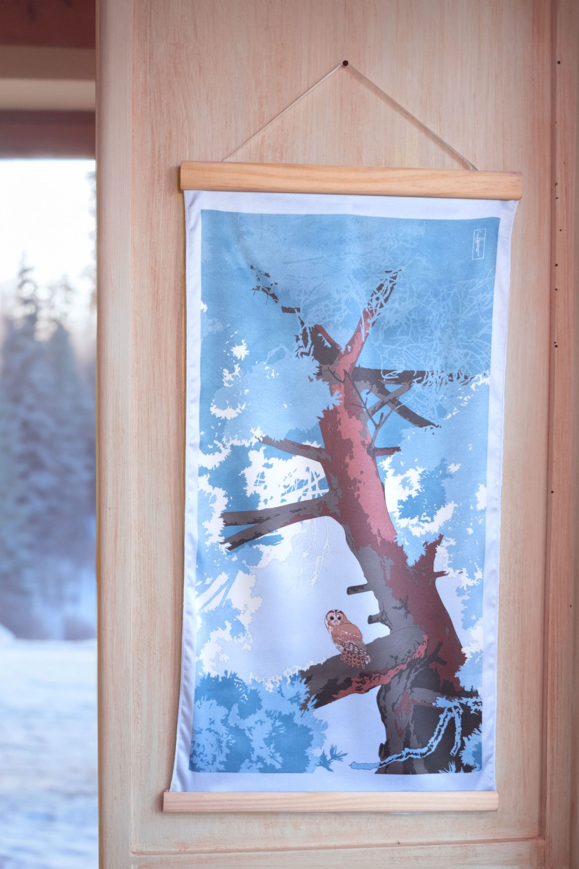 kakemono tenture murale hiver saïso