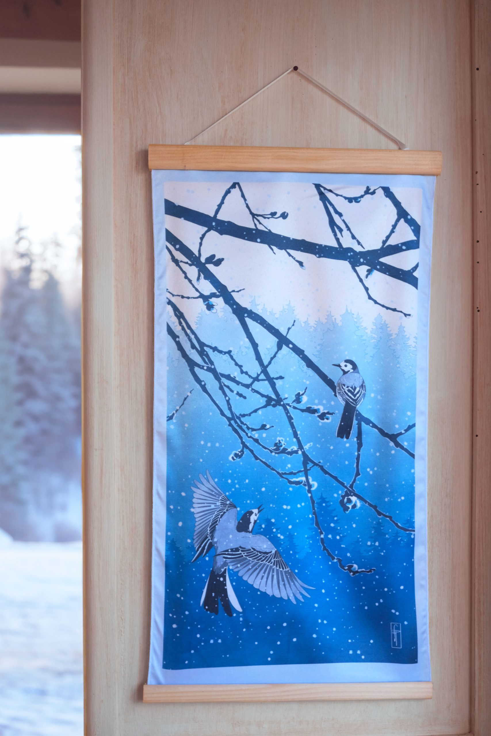 kakemono tenture murale hiver saïso